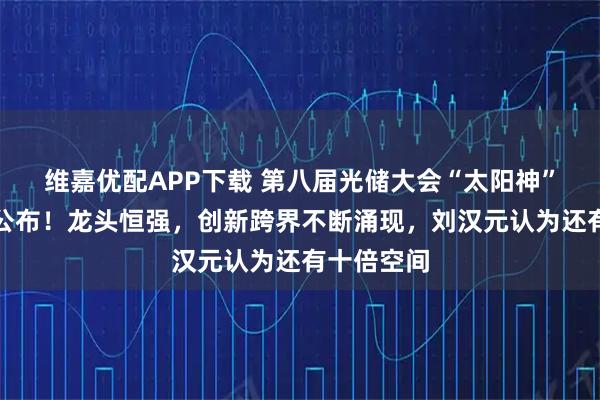 维嘉优配APP下载 第八届光储大会“太阳神”系列奖项公布！龙头恒强，创新跨界不断涌现，刘汉元认为还有十倍空间